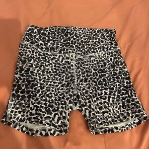 Outdoor Voices Black and White Leopard Bike Shorts